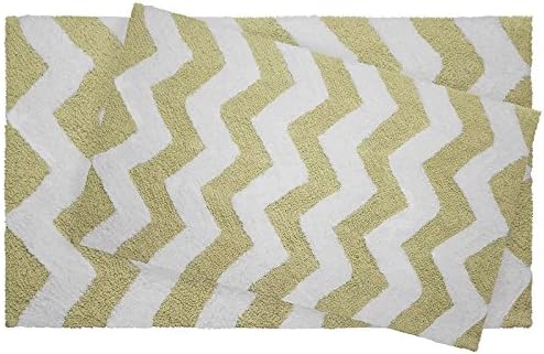 Nothing Beyond Zigzag Reversible 2 Piece Bath Rugs Set, Color - Banana