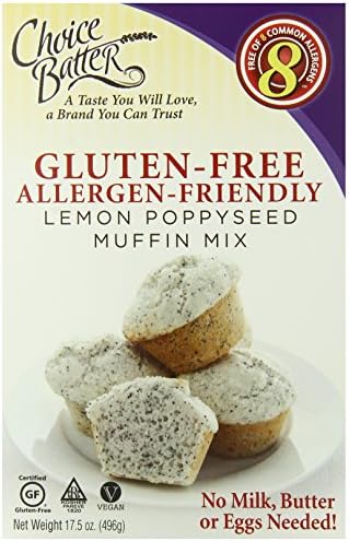Choice Batter Lemon Poppy Seed Muffin Mix, 17.5 Ounce (Pack of 6)