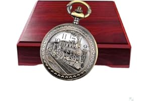 Udaney Locomotive Pocket Watch with Exquisite Box - Ideal Gift Choice
