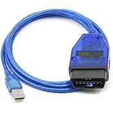 OBD2 KKL 409.1 for VCDS USB Cable for VAG, for VW, for Audi, for Seat | for Volkswagen for Skoda Vehicles from 1996 to 2009, OBD Car ECU Scan Tool to USB Cable for Windows XP Diagnostic Scanner