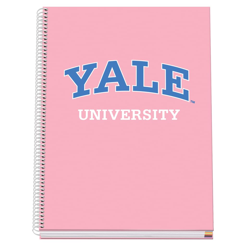 DOHE - A4 Squared Notebook - Spiral Binding, 100 Sheets of 90 g/m², 5 mm Square, Hardcover, Yale University Pink Lady, School Supplies - FSC Mix AEN-COC-000243 - Pink