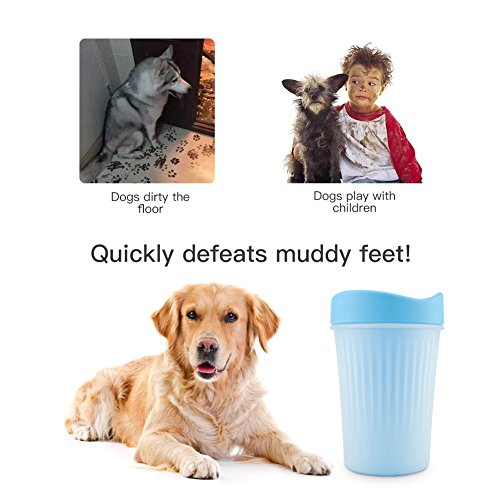 Petcabe Portable Dog Paw Cleaner Pet Cleaning Brush Cup Dog Foot Cleaner (New Medium) - Thumbnail 5