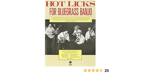 Amazon Com Hot Licks For Bluegrass Banjo 9780825602887 Trischka Tony Books