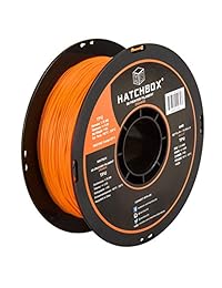 HATCHBOX   Filamento para impresora 3D (TPU), precisión dimensional +   0.001 in, 2.2 lbs de radio, 0.069 in, Shore 95A, naranja