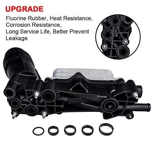 Engine Oil Cooler Filter Housing Adapter & Intake Manifold Gasket Set