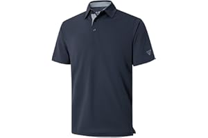 M MAELREG Mens Golf Shirt Short and Long Sleeve Moisture Wicking Dry Fit Performance Solid Casual Pique Golf Polo Shirts for Men