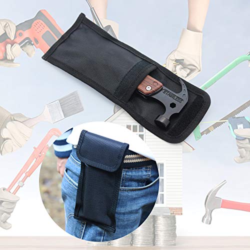 Multitool Hammer, 12 in 1 Camping Multitool Safety Lock with Claw Hammer, 3\'\' Knife, Wrench, Opener, Screwdriver, Nylon Belt Pouch, Ideal for Camping, Hiking, Survival, Outdoor, Indoor, DIY Repairing