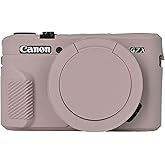 G7X Mark II Case, Protective Case for Canon Powershot G7X Mark II Digital Camera, Removable Lens Cover Silicone Sleeve Soft Camera Cover Rubber Protective Body Skin- Grey