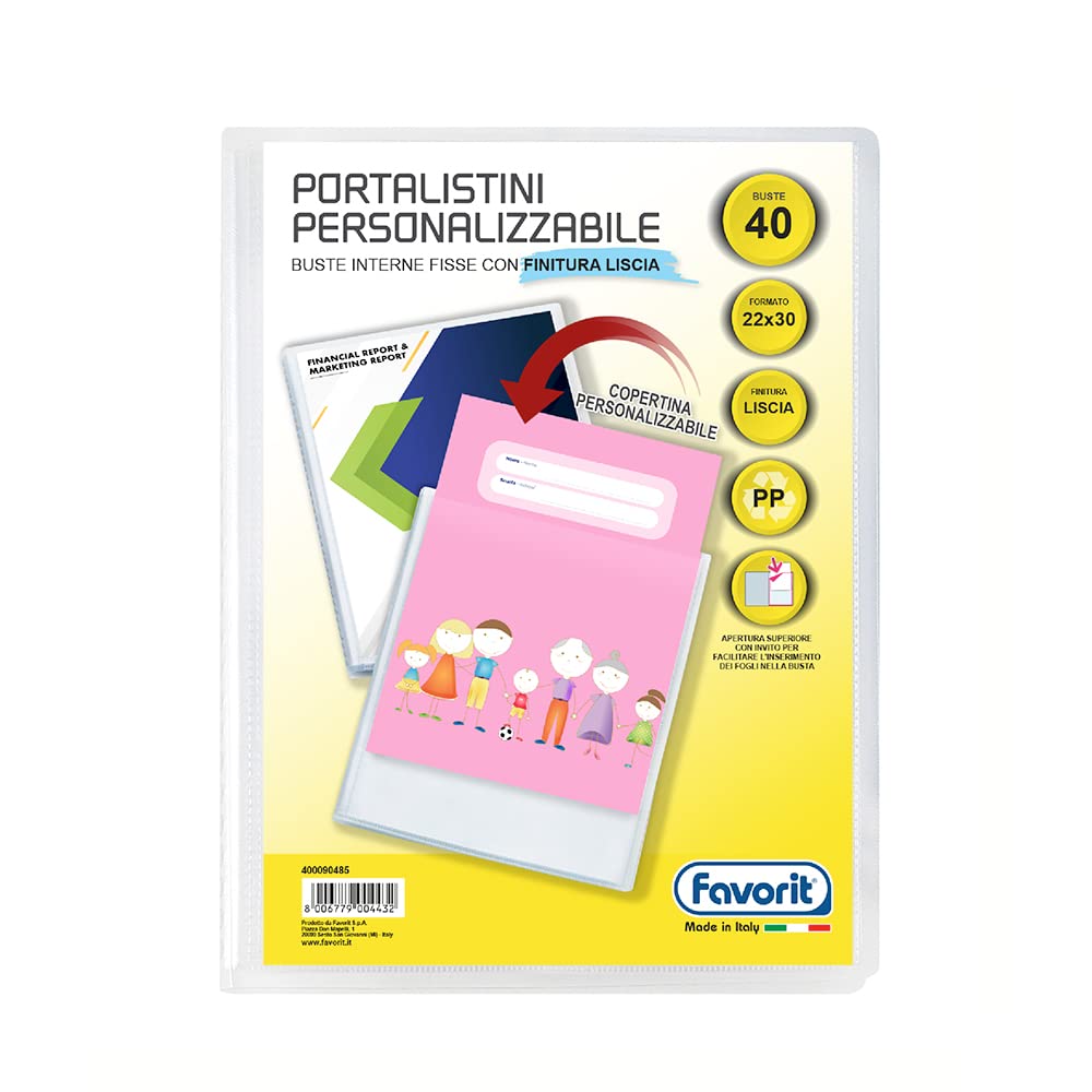 Favorit Premium Clear Display Book with 40 Smooth Envelopes 22 x 30 cm