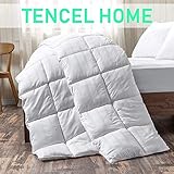 White Cotton Comforter King Size, Cotton duvet for Cooling, Down Alternative Fill Quilted Duvet Insert, Fluffy, Warm, Soft & Hypoallergenic, Medium Weight for All Season Soft Quilted Down Alternative