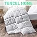 White Cotton Comforter King Size, Cotton duvet for Cooling, Down Alternative Fill Quilted Duvet Insert, Fluffy, Warm, Soft & Hypoallergenic, Medium Weight for All Season Soft Quilted Down Alternative