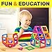 MAGNATON Magnetic Blocks | Magnetic Building Blocks 34PCS Set | Colorful 3D Magnetic Tiles for Children | Best Educational Learning Preschool Creativity Kit STEM Toys for 3 Year Old Kids Girls & Boys 
