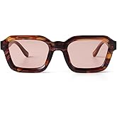 ADE WU Trendy Square Sunglasses for Women Men, Unique Designer Inspired 70s 80s Stylish Square Frame Sun Glasses