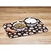 Kitchen Basics XL Microfiber Pet Bowl Feeding Mat, Anti-Skid and Absorbent, 14 Inch x 21.5 Inch, Brown Paws