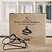 Closet Accessories, Velvet Hangers, Ultra Slim Space Saving, notches, tie bar, Swivel Hook,10 Pack, with 20 Matching Velvet Finger Clips (Black)