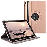 kwmobile 360° Case for Asus ZenPad 10 Z301ML / Z301MFL - PU Leather Protective Tablet Cover with Stand Function - Rose Gold