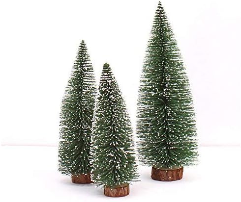 Desktop Miniature Pine Tree Tabletop Christmas Tree Small Pine Tree Decor Christmas Tree Toppers (Green, 15)
