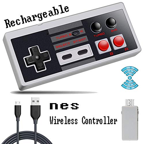 Rechargeable Nes Classic Wireless Controller For Nintendo Nes Classic Edition、Nes Classic Mini Controller. Zero Delay A+B Rapid Buttons,Built-In Battery Use 8H, Plug And Play Nes Controller(White) Rechargeable Nes Classic Wireless Controller For Nintendo Nes Classic Edition、Nes Classic Mini Controller. Zero Delay A+B Rapid Buttons,Built-In Battery Use 8H, Plug And Play Nes Controller(White)