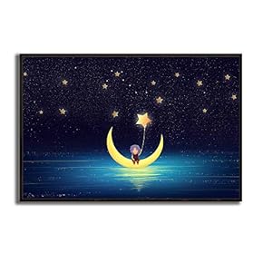 Framed Canvas Wall Art for Living Room, Bedroom Dreamland Theme Canvas Prints for Modern Home Decoration Ready to Hang - 16"x24" inches