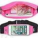 smartlle Fanny Pack, Running Belt, Waist Bag/Holder for Women & Men for iPhone Xs Max, XR, XS/X, 8/7/6s Plus, 6/SE, Samsung Galaxy S10/S9/S8 +/ Note 9/8, Moto, LG, Pixel. Gym Workout Fitness Gear Pink