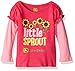 John Deere Girls' Little Sprout Tee, Magenta/Medium Pink, 24 Months