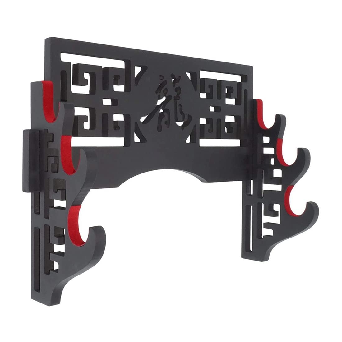 PRATYAHARA Velvet Protect Sword Wall Mount Sword Holder Display Stand with Felt Strips for Katana Wakizashi (3 Tier Dragon)