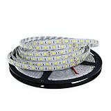 ALITOVE DC 24V 32.8ft 5050 SMD LED Flexible Strip Light Warm White 10M 600 LEDs 60LEDs/M IP65 Waterproof LED Rope Light Strips for Home Garden Commercial Area Lighting