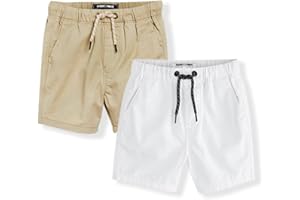 ACESTAR 2 Pack Toddler Boys Summer Shorts with Drawstring - Cotton Baby Casual Pull-On Jogger Shorts Active Sports Shorts