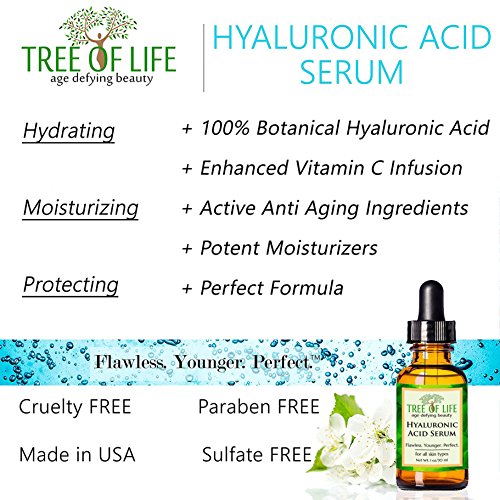 Tree of Life Hyaluronic Acid Serum for Face Hydrating Serum with