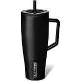 BrüMate Era 40 oz Tumbler with Handle and Straw | 100% Leakproof Insulated Water Bottle Tumbler with Lid and Flexible SoftSip Straw | Made of Stainless Steel | Cup Holder Friendly | 40oz (Matte Black)
