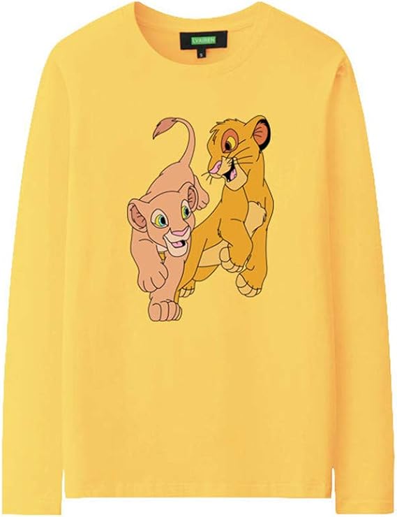 Amazon アニメ 漫画 Disney ディズニー Lion King Simba メンズ レディース ロングスリーブ Tシャツ 長袖 シャツ Tシャツ カットソー 通販