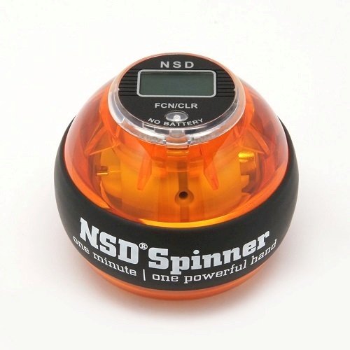 NSD Power Gyroscopic Winners Spinner for Strengthening Hands, Wrists and Forearms with Battery-Free LCD Counter, Amber - Thumbnail 2