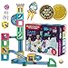 Hippococo Magnetic 3D Building Blocks with Marble Run Game: New Innovative STEM Educational Toy for Boys/Girls, Durable, Sturdy & Safe Construction Set, Promote Kids Creativity & Imagination (32 PCS)