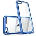 iPod Touch 6th Generation Case, [Scratch Resistant] i-BlasonClear [Halo Series] for Apple iTouch 5/6 Hybrid Bumper Case Cover (Clear/Navy)
