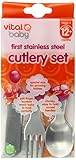 Vital Baby First Stainless Steel Cutlery Set, Pink