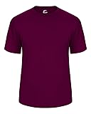 Maroon Youth XS Short Sleeve Performance Wicking