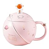 HwaGui - Cute Astronaut Mug With Lid And