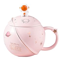 HwaGui - Cute Astronaut Mug With Lid And