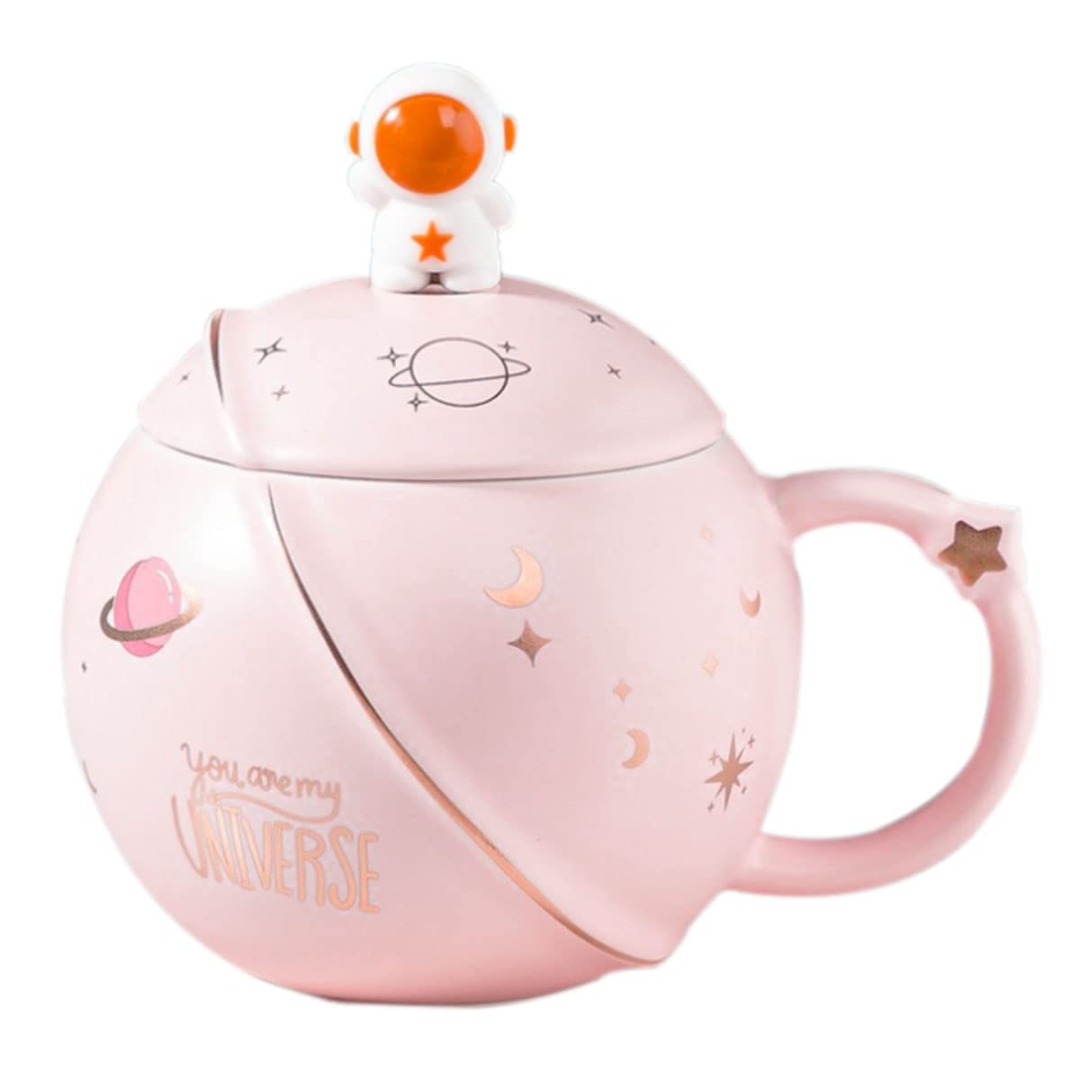 HwaGui - Cute Astronaut Mug With Lid And