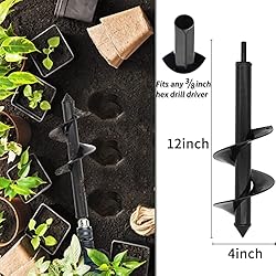 TCBWFY Auger Drill Bit 4x12inch Garden Plant Flower