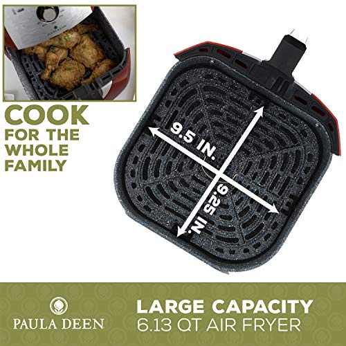 Paula Deen 6.13 QT (1700 Watt) XL Air Fryer, Rapid Air Circulation
