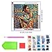 Yomiie 5D Diamond Art Painting African American Full Drill by Number Kits, Colorful African Woman DIY Paint with Diamonds Art Rhinestone Embroidery Craft for Home Room Decoration (14x14 inch)