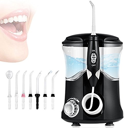 Greatever Professional Water Dental Flosser for Teeth & Braces, Oral Care Irrigator with 7 Multifunctional Tips, 10 Pressure Settings, 600ml Capacity for Adults & Kids