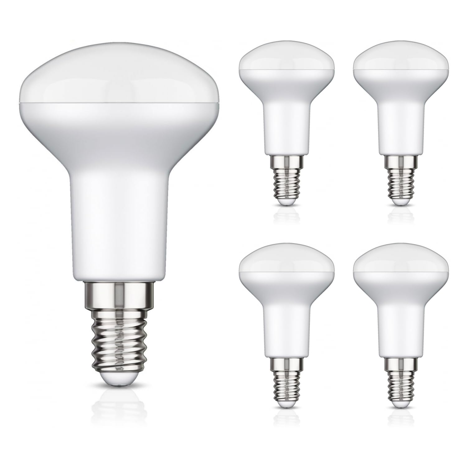 ledscom.de 5 Pieces E14 LED Bulb, R50, Warm White (2700 K), 6.2 W, 608lm, 116°, 3-Step dimmer, matt — image 1