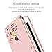 Sunba Youth Phone Case, Clear iPhone 6s Plus Case for Girls, Garden Floral Flower with Swarovski Element Crystal for iPhone 6 Plus 6S Plus, Transparent Hard PC, Rosegold-Flower