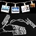 KAZOKU Indoor Outdoor Decor Garden Lights Path Lights Hanging Fairy Lights (Star Lights-White) (50 LED Photo Clips String Lights)