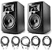 JBL 305P MkII 5" Studio Monitoring Speakers (Pair) w/ 5 Essential AxcessAbles Studio Cables for Recording Studio