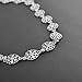 DZT1968 Women Pendant Vintage Alloy Necklace Choker Chains Charm (Silver)