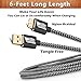 Galaxy S5/Note 3 Charger Cable, BEST4ONE 6ft 2-Pack Long Gold-Plated Braided Micro USB3.0 Fast Charging Cord for Samsung Galaxy S5 and Note 3 (Black)