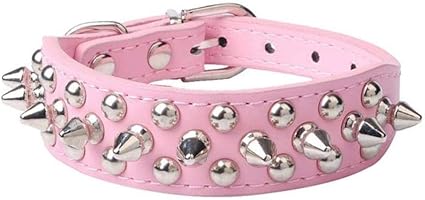 Mingi Pet Dog Remache de Cuero Ajustable con Clavos con ...